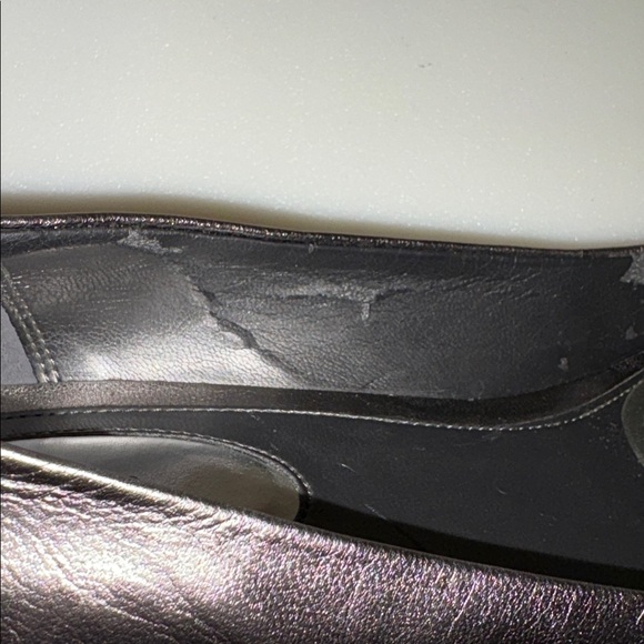 Alfani  Step n flex women’s shoes
Pep-toe  2”wedge heel metallic, pewter padded - Picture 12 of 13